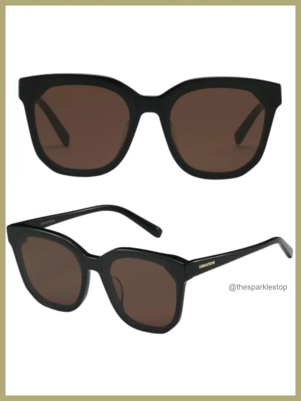 Oversized Square Sunglasses Women UV Protection Acetate Frame Trendy Shades